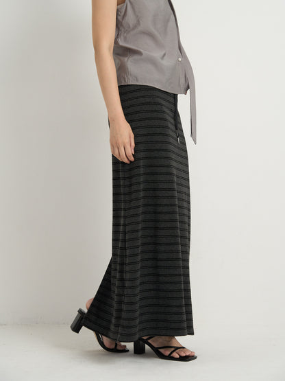 striped knit skirt