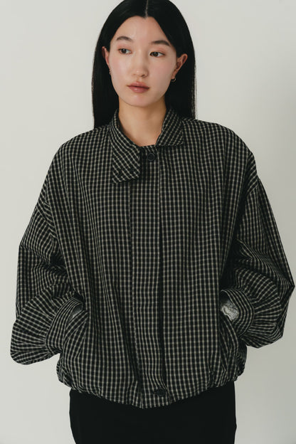 check zip blouson
