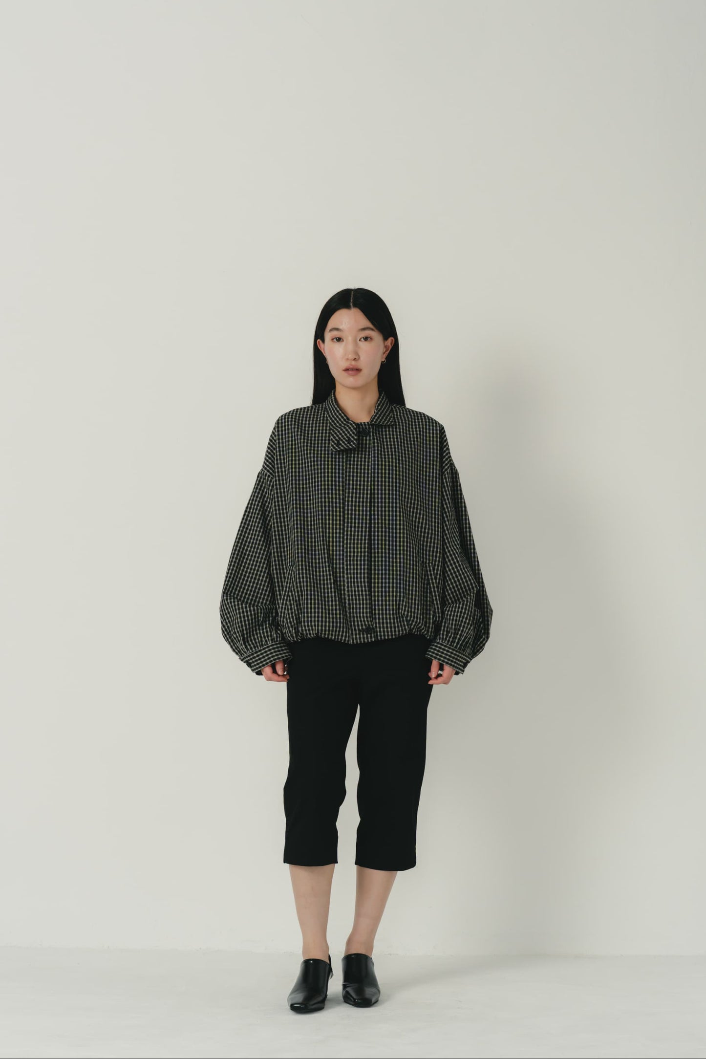 check zip blouson