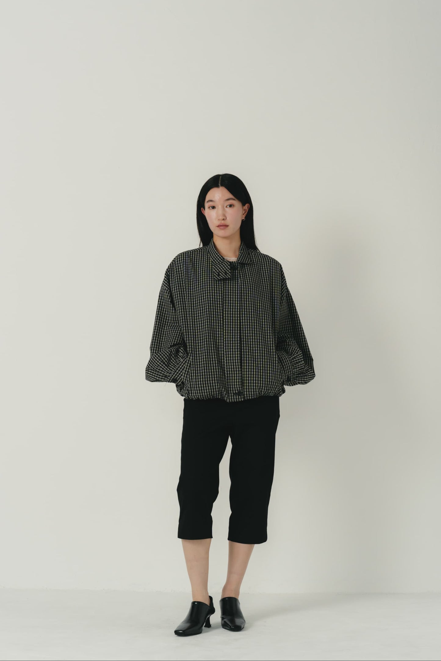check zip blouson