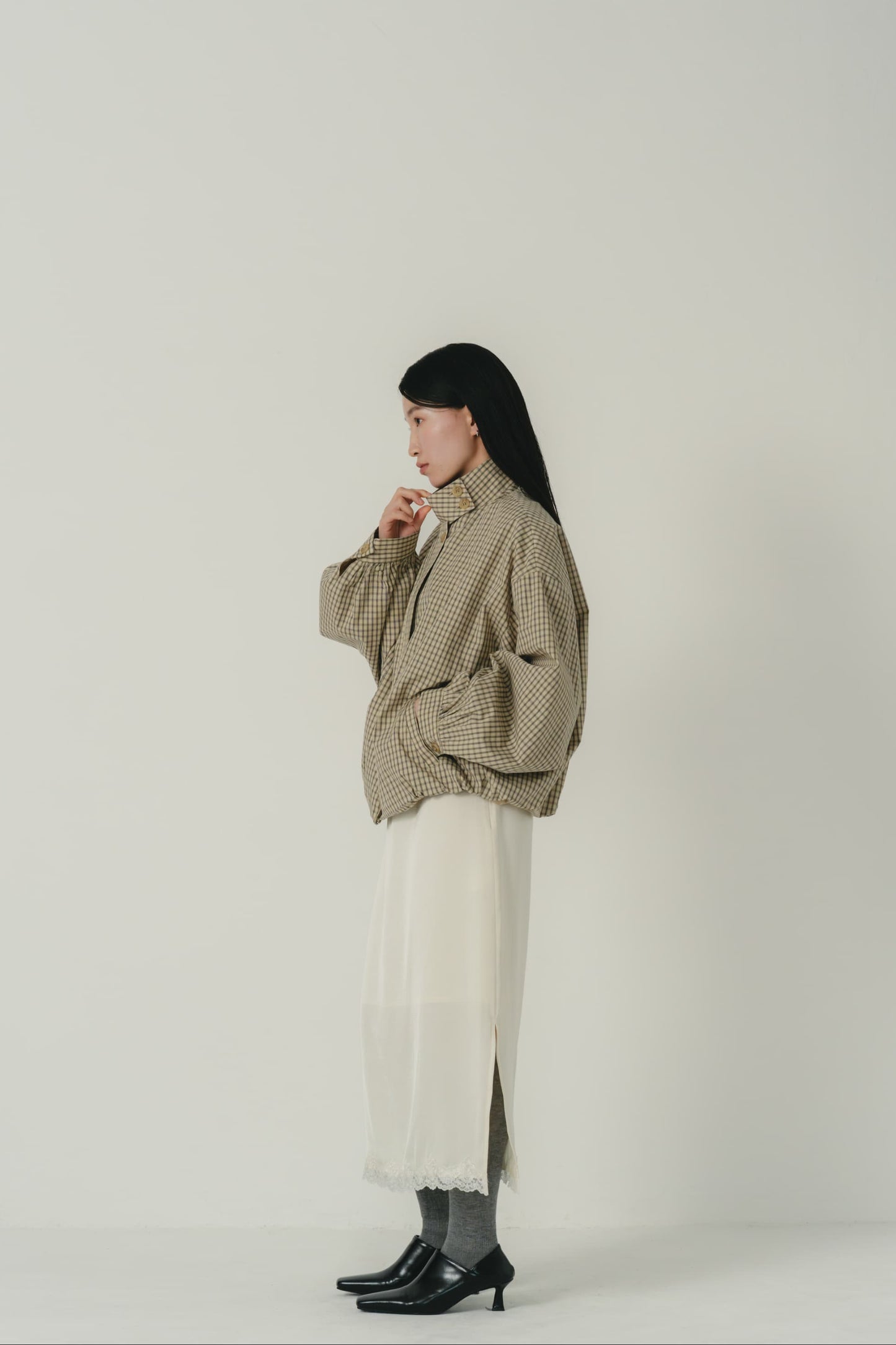 check zip blouson