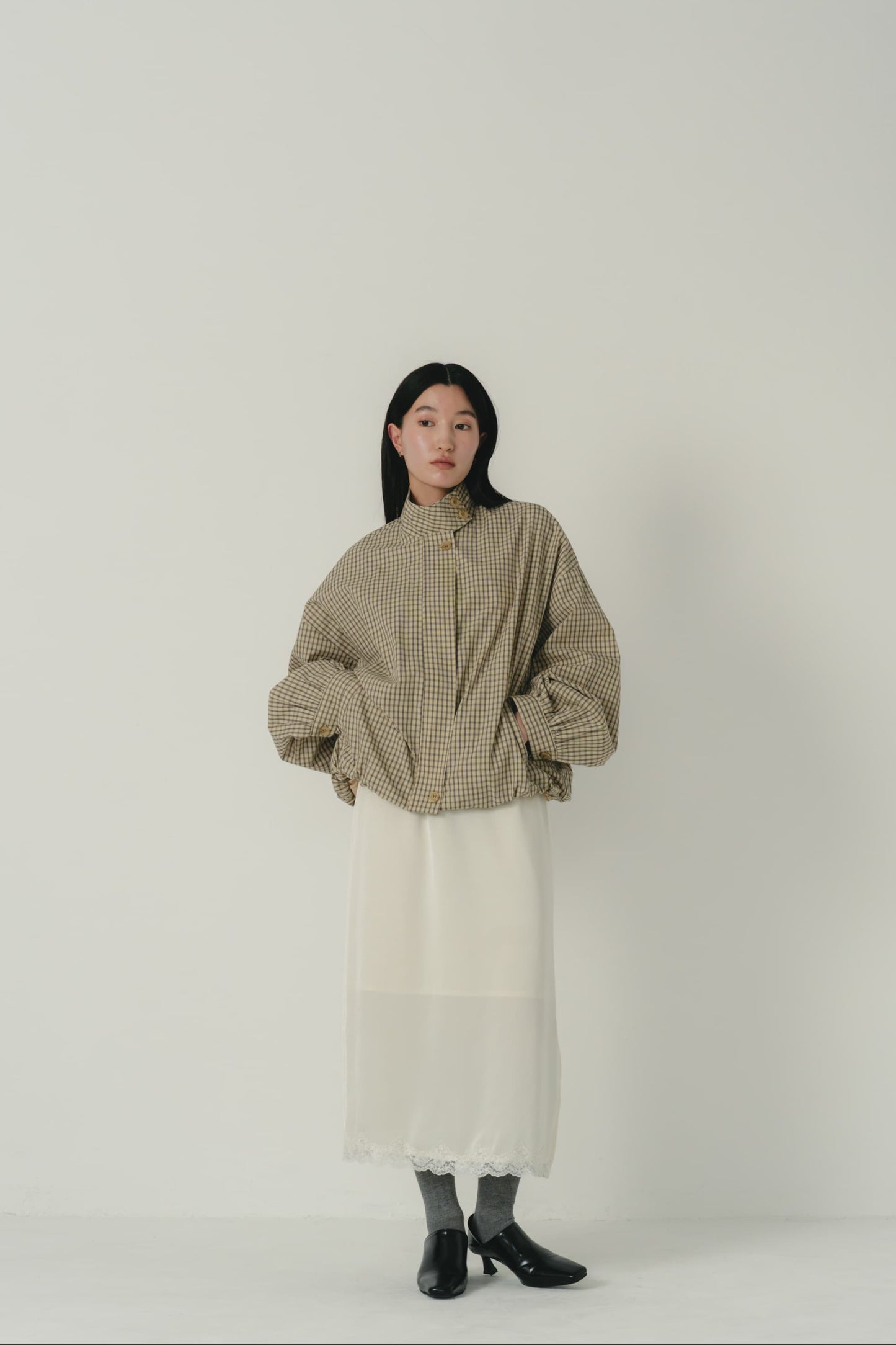 check zip blouson