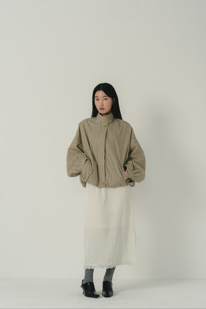 check zip blouson