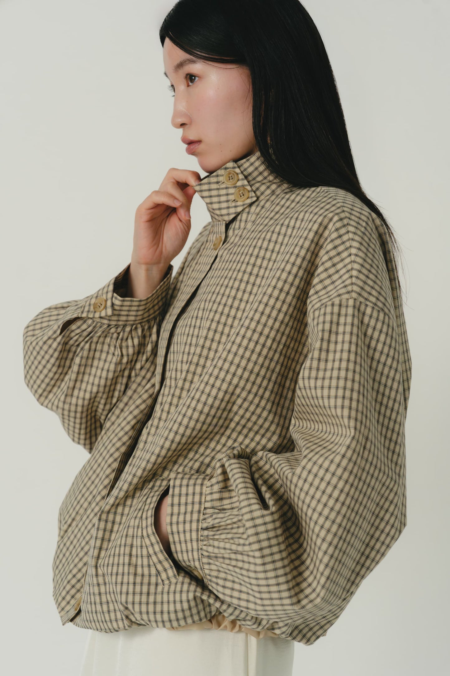 check zip blouson