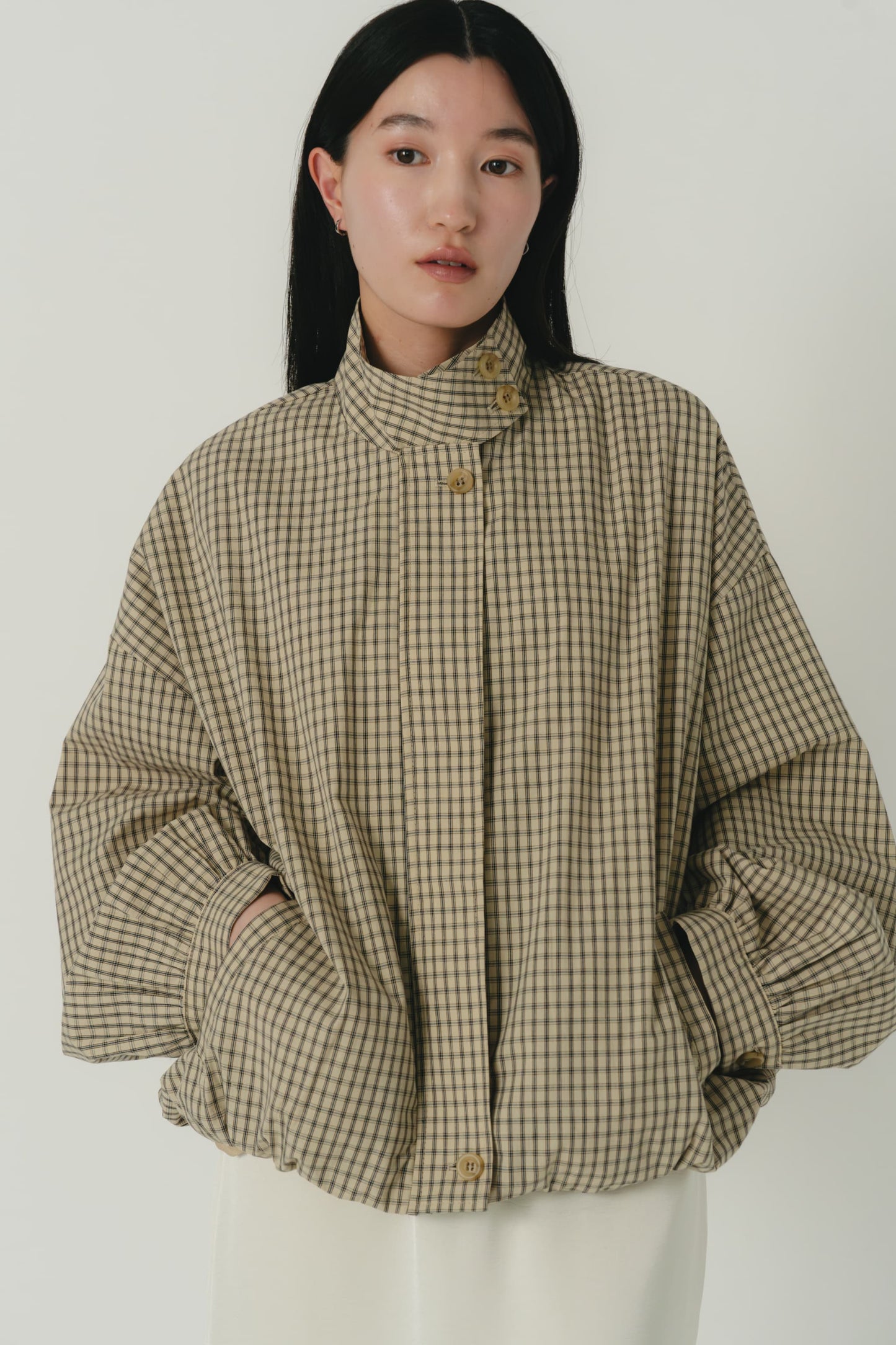 check zip blouson