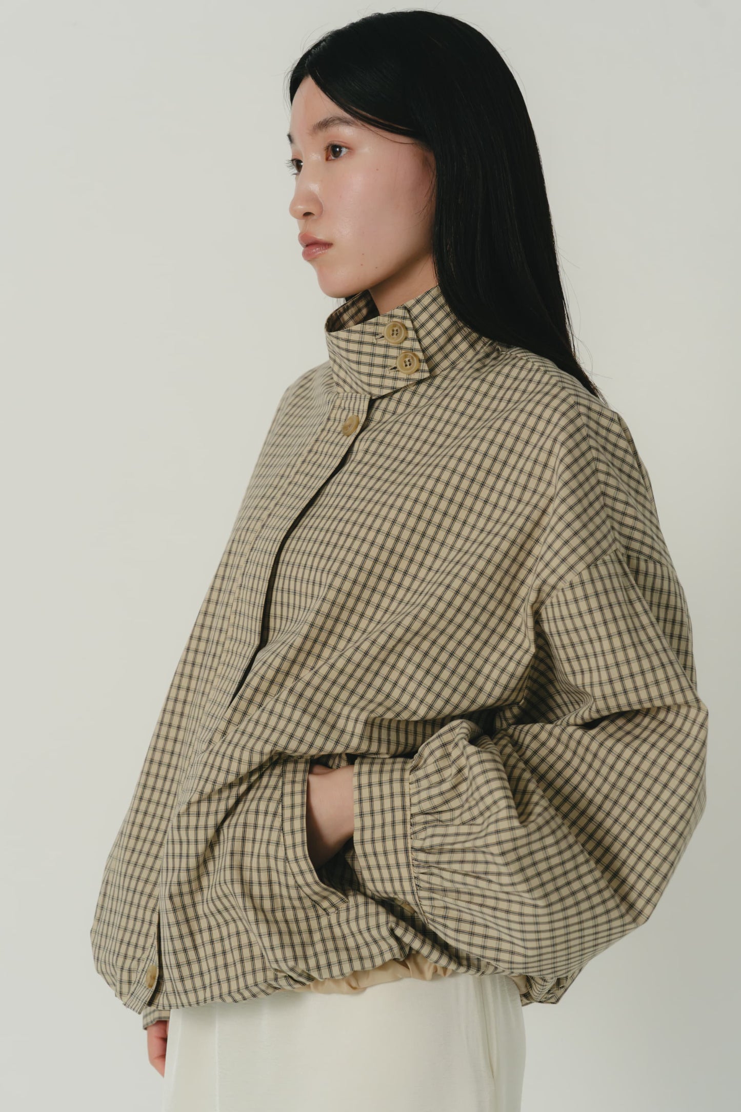 check zip blouson