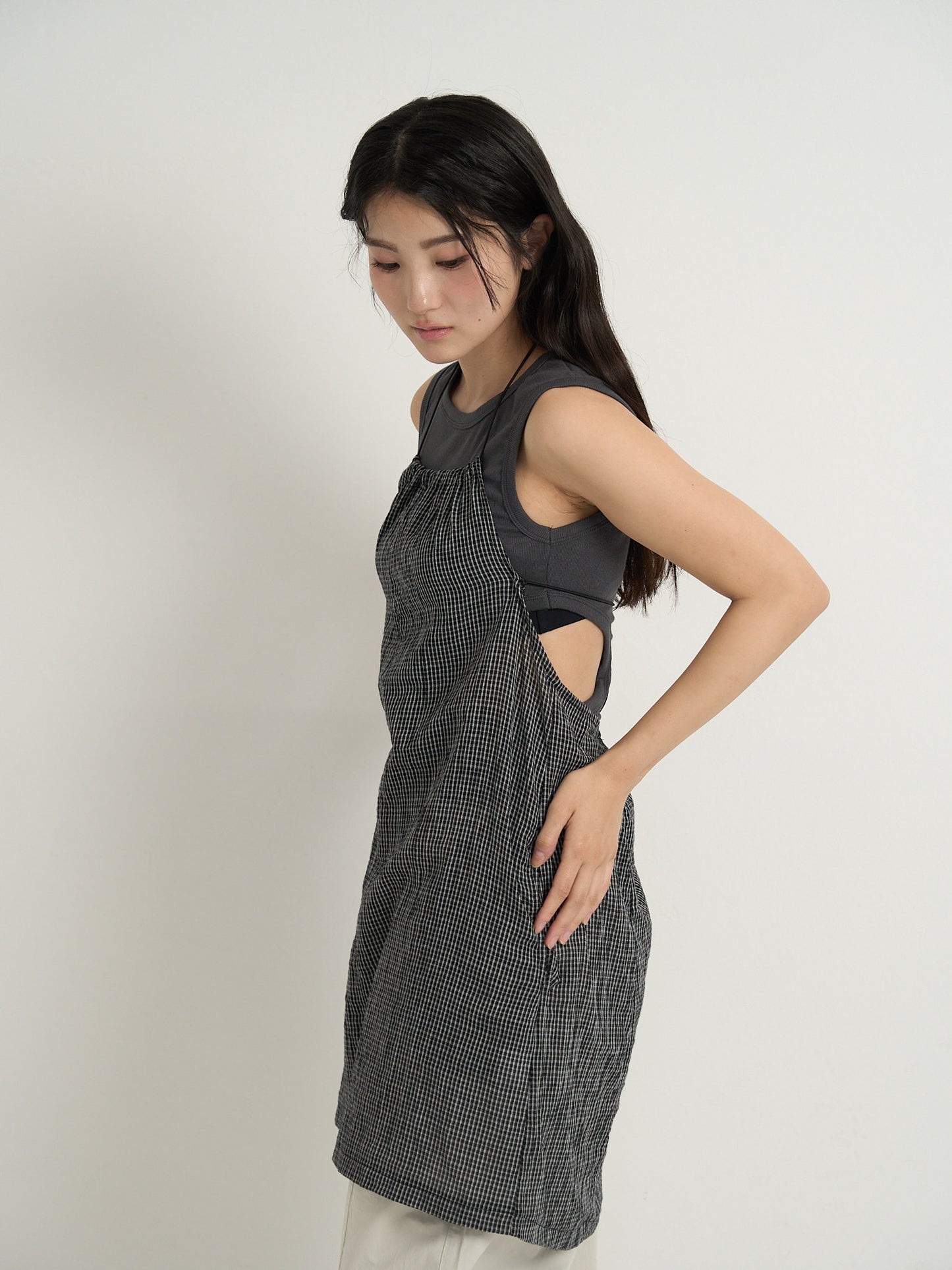 gingham mini one-piece
