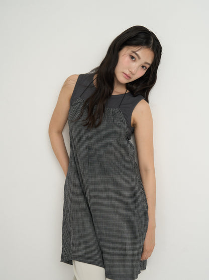 gingham mini one-piece