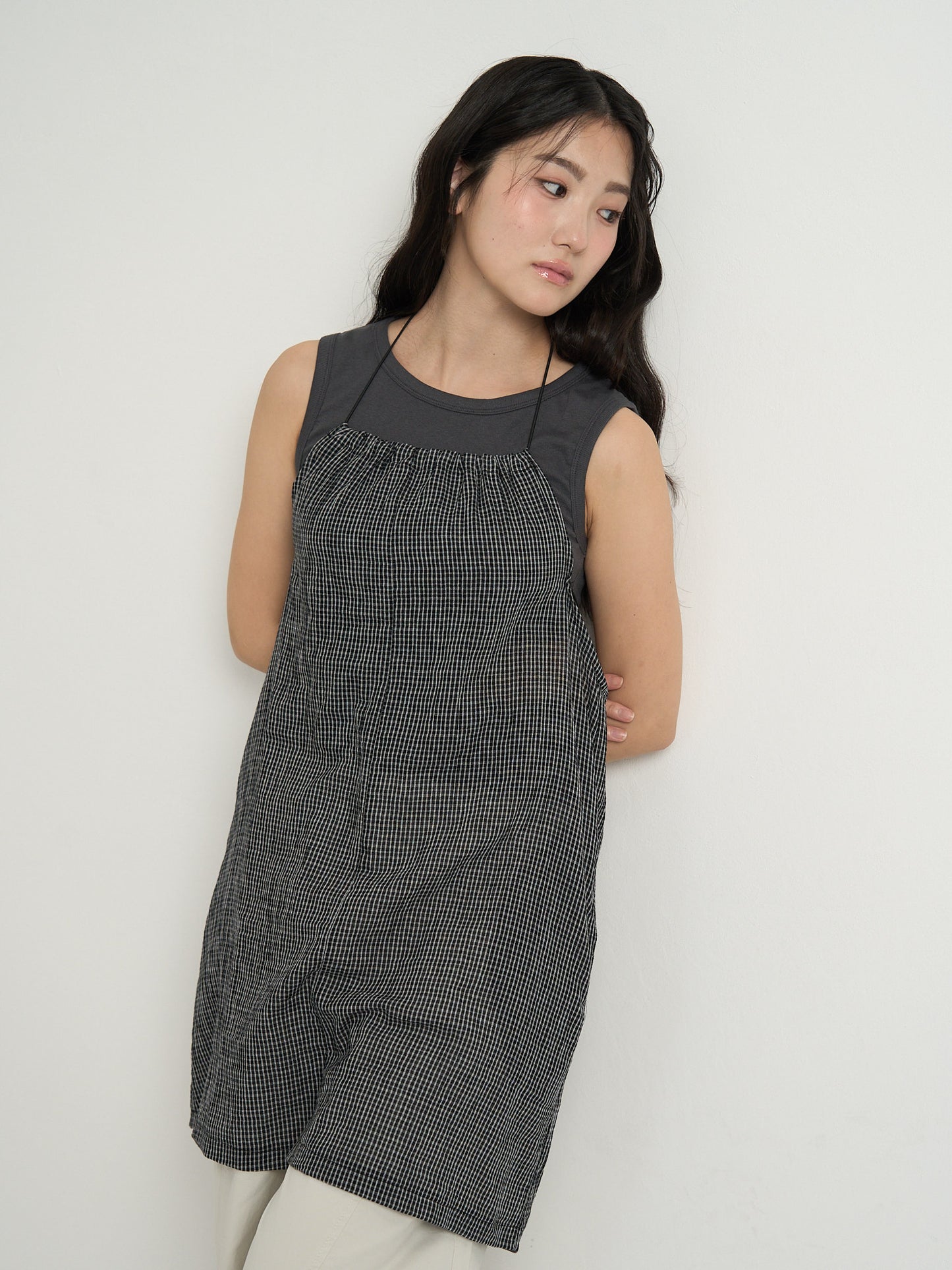 gingham mini one-piece