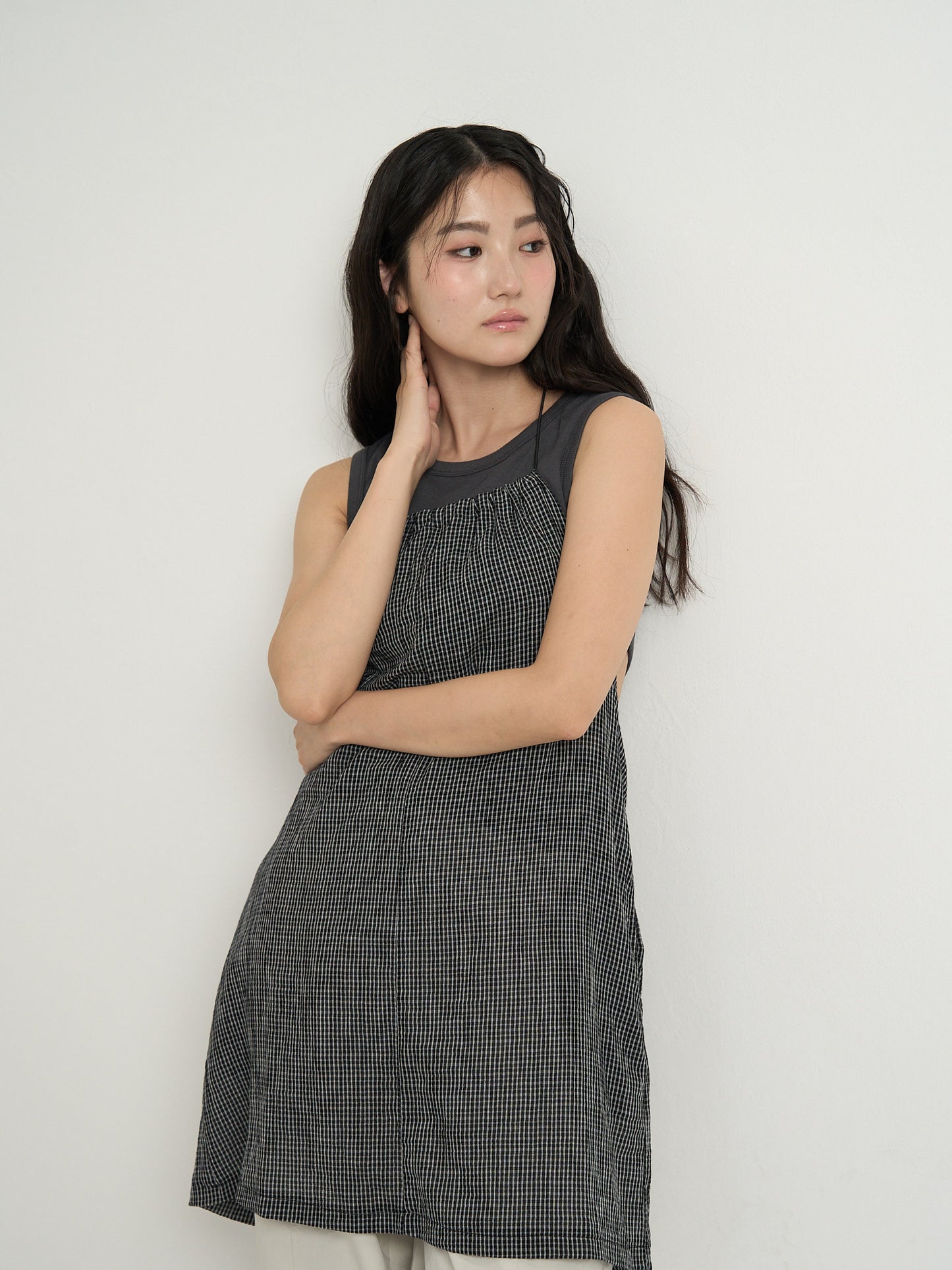 gingham mini one-piece