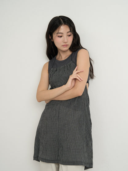 gingham mini one-piece
