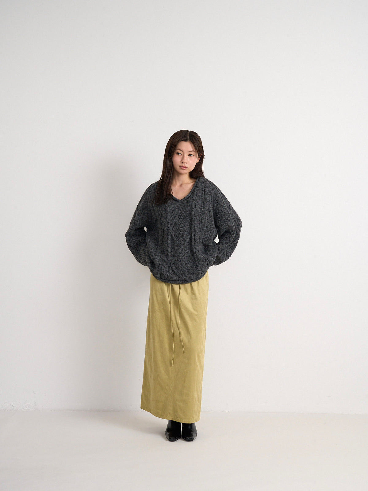 suede color skirt