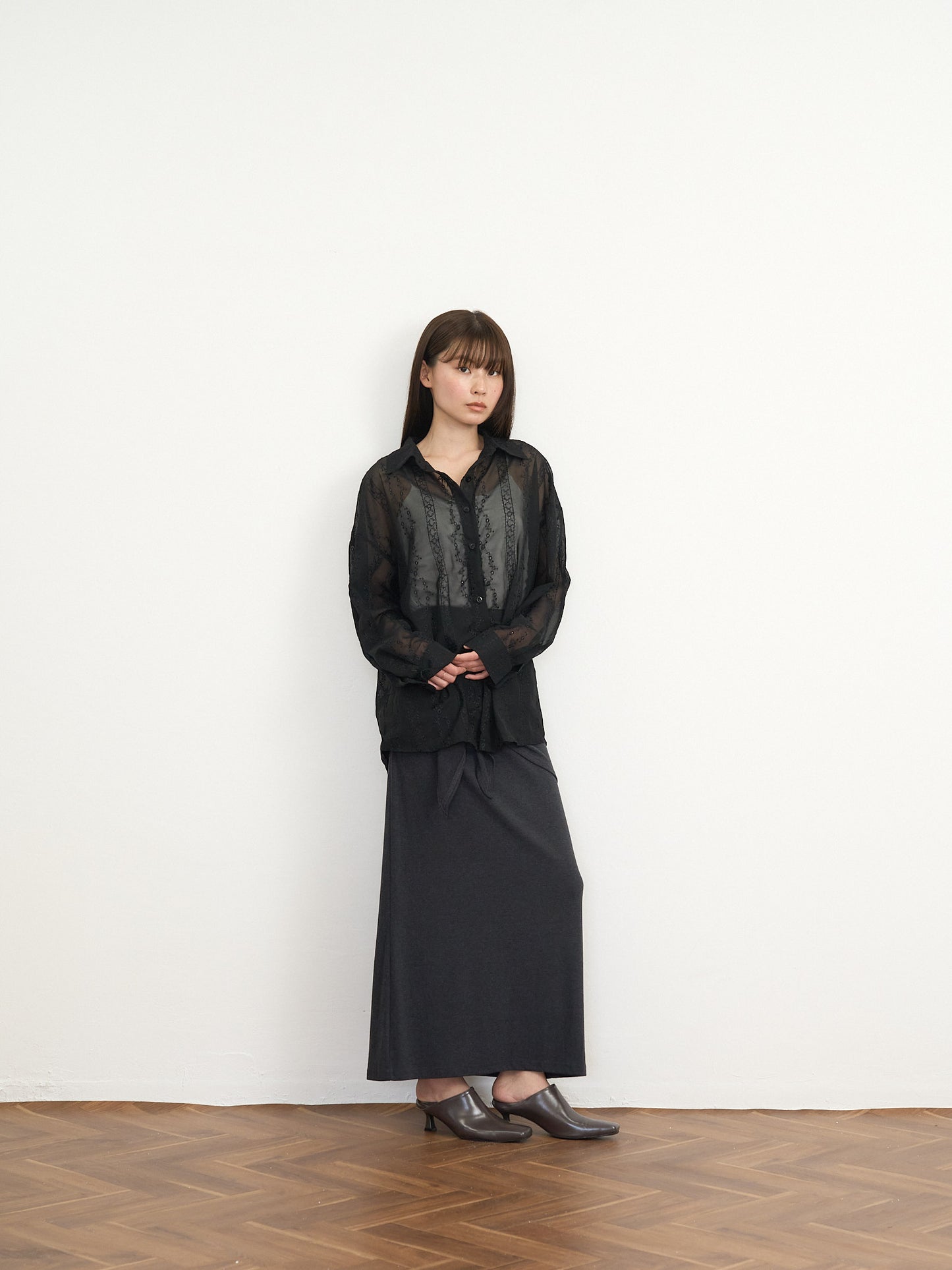 【先行予約販売】tie back lace shirt