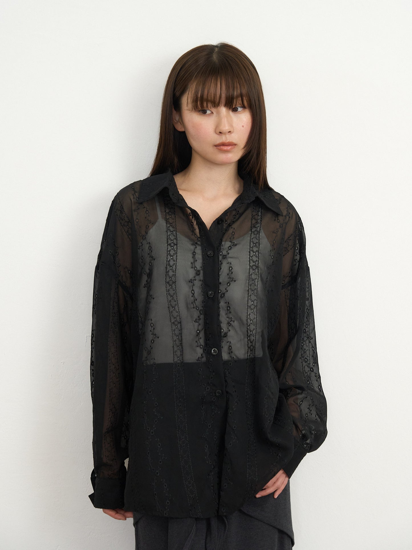 【先行予約販売】tie back lace shirt