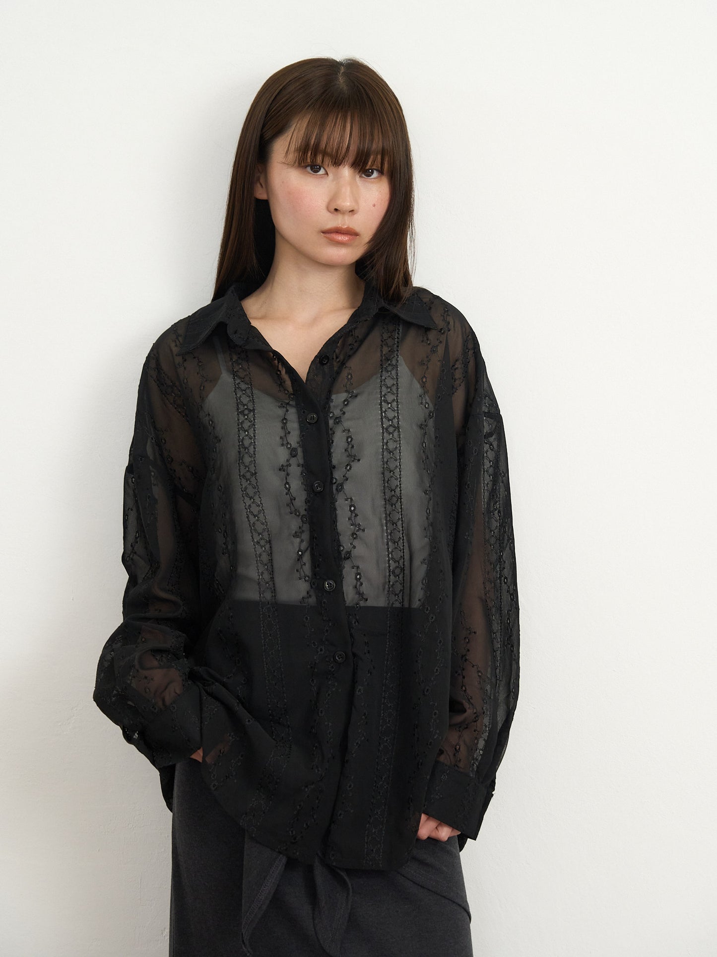 【先行予約販売】tie back lace shirt