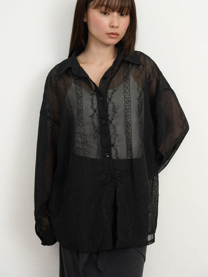 【先行予約販売】tie back lace shirt
