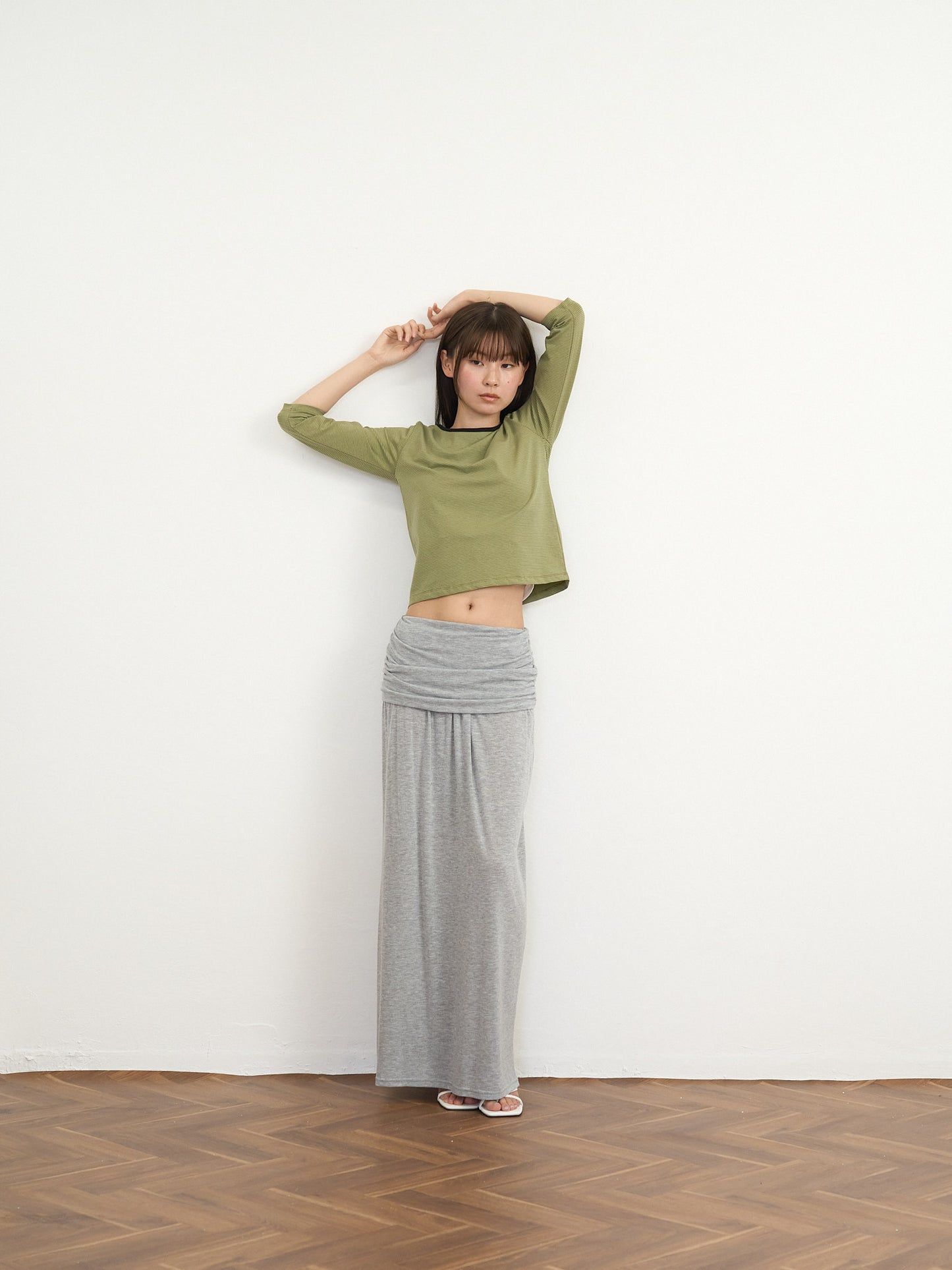 【先行予約販売】striped sleeve top