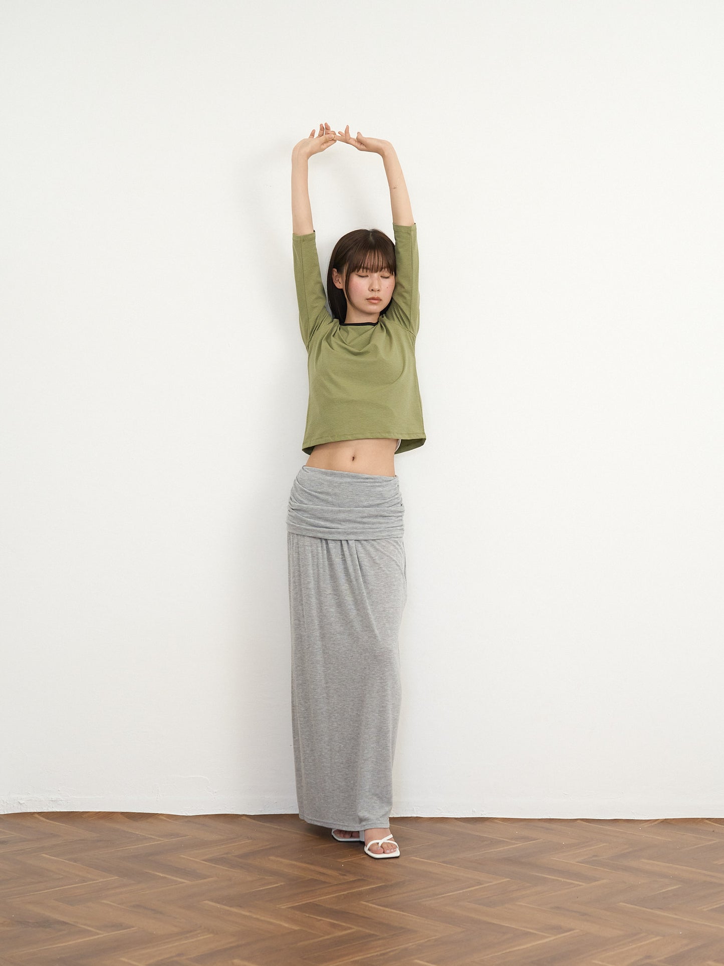 【先行予約販売】striped sleeve top