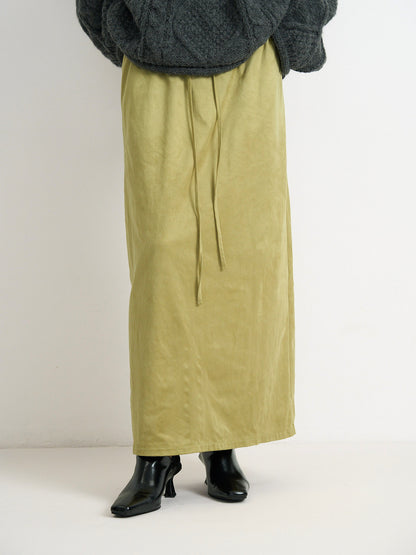 suede color skirt