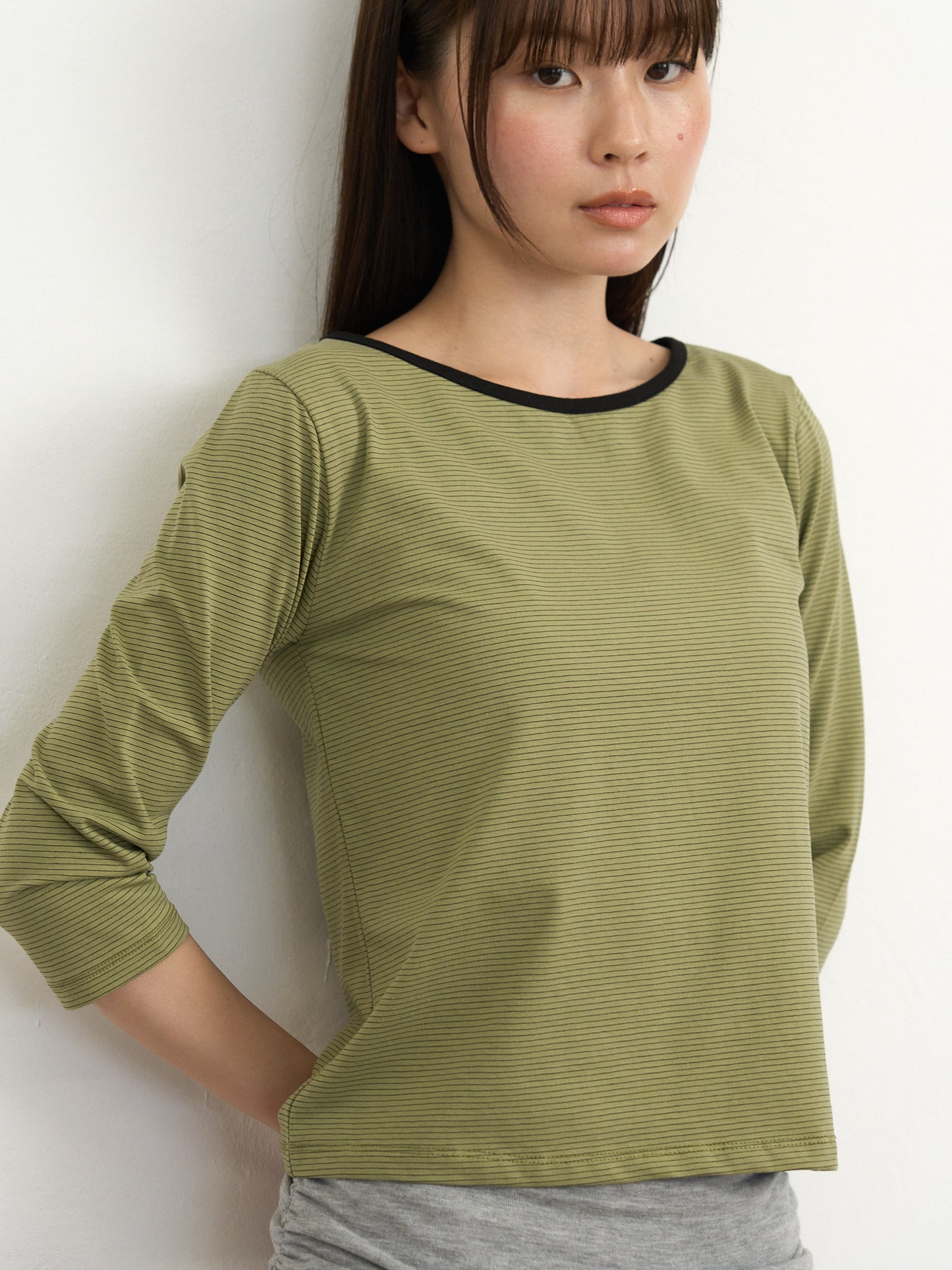 【先行予約販売】striped sleeve top