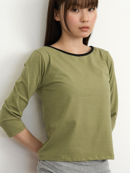 【先行予約販売】striped sleeve top