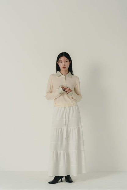 stripe collar polo