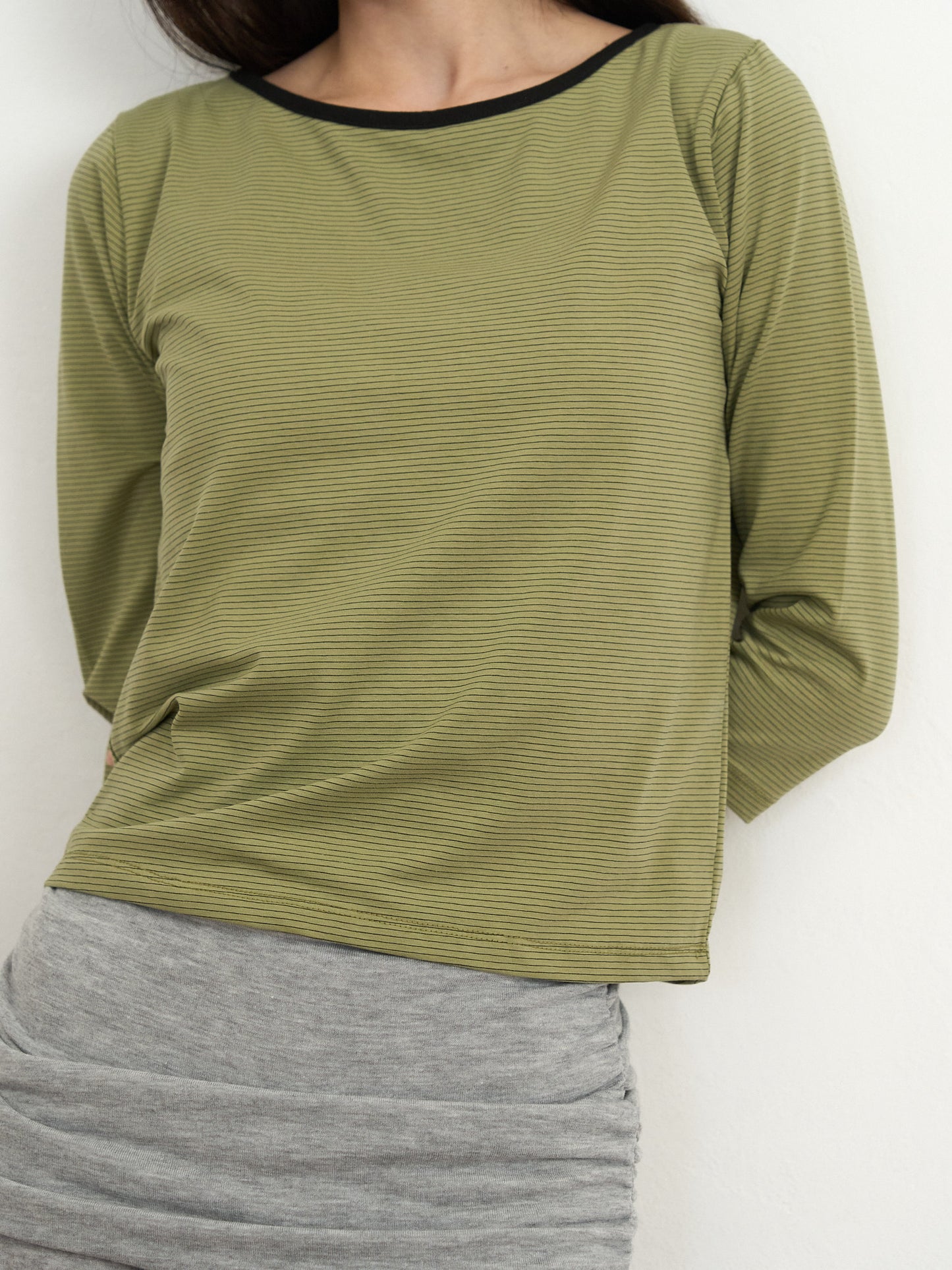 【先行予約販売】striped sleeve top