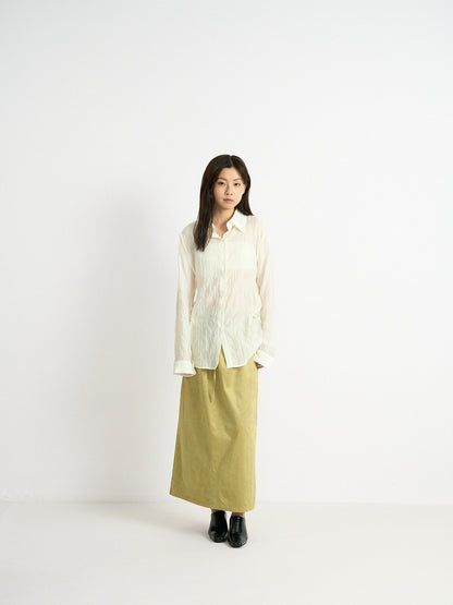 crinkle sheer shirt