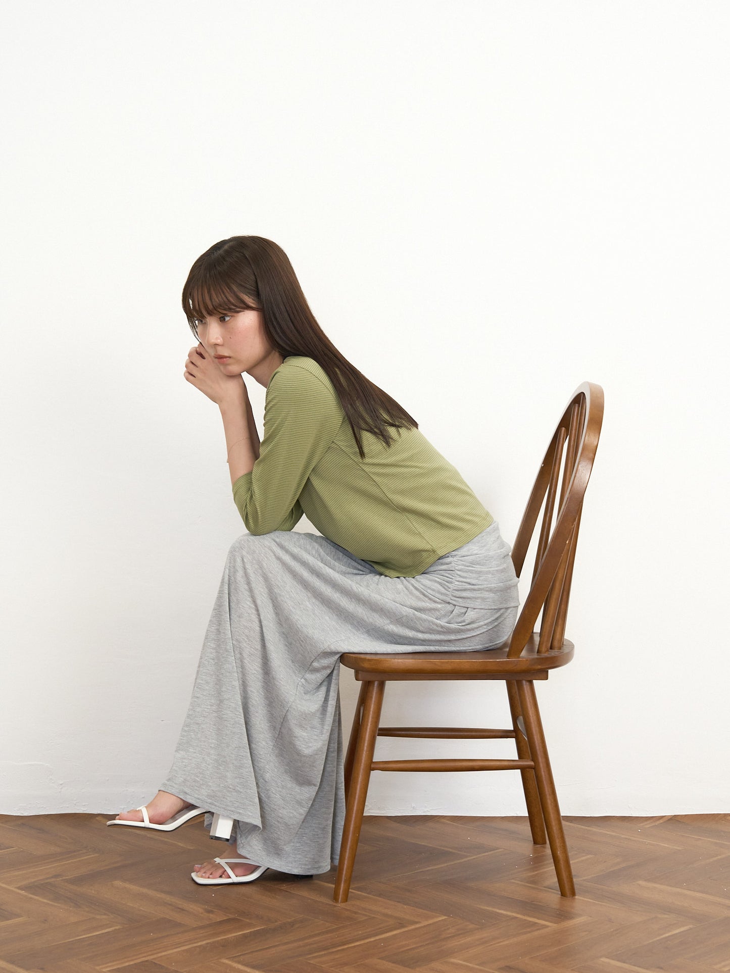 【先行予約販売】striped sleeve top