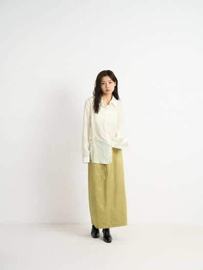 crinkle sheer shirt
