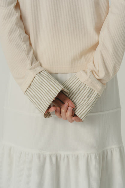 stripe collar polo