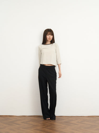 【先行予約販売】striped sleeve top