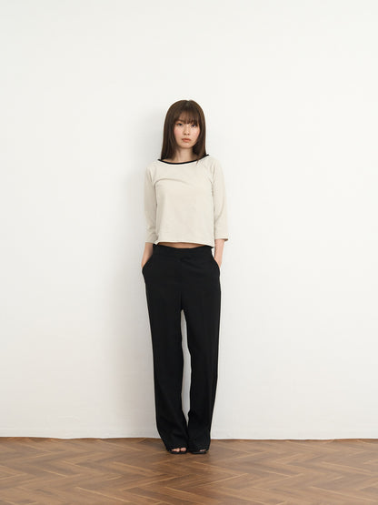 【先行予約販売】striped sleeve top