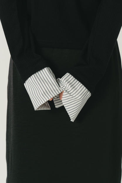 stripe collar polo