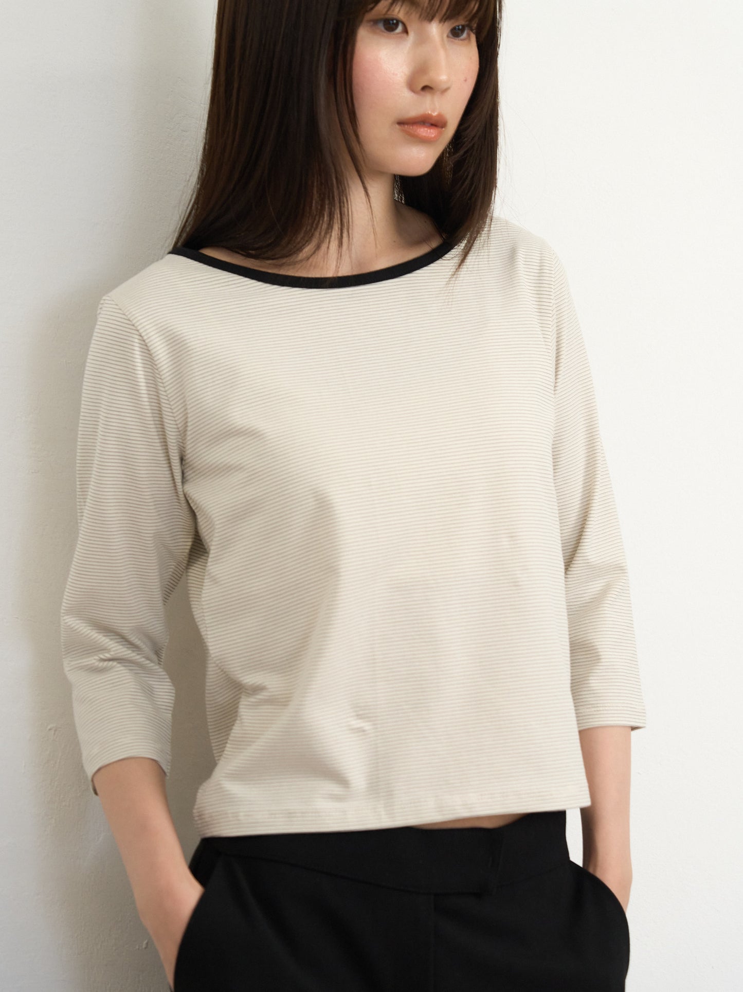 【先行予約販売】striped sleeve top