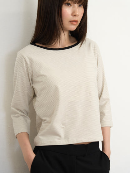 【先行予約販売】striped sleeve top