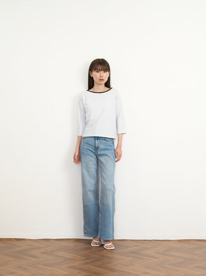 【先行予約販売】striped sleeve top