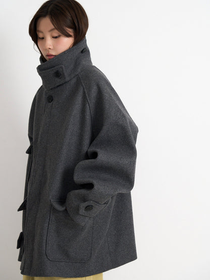 flap pocket wool coat