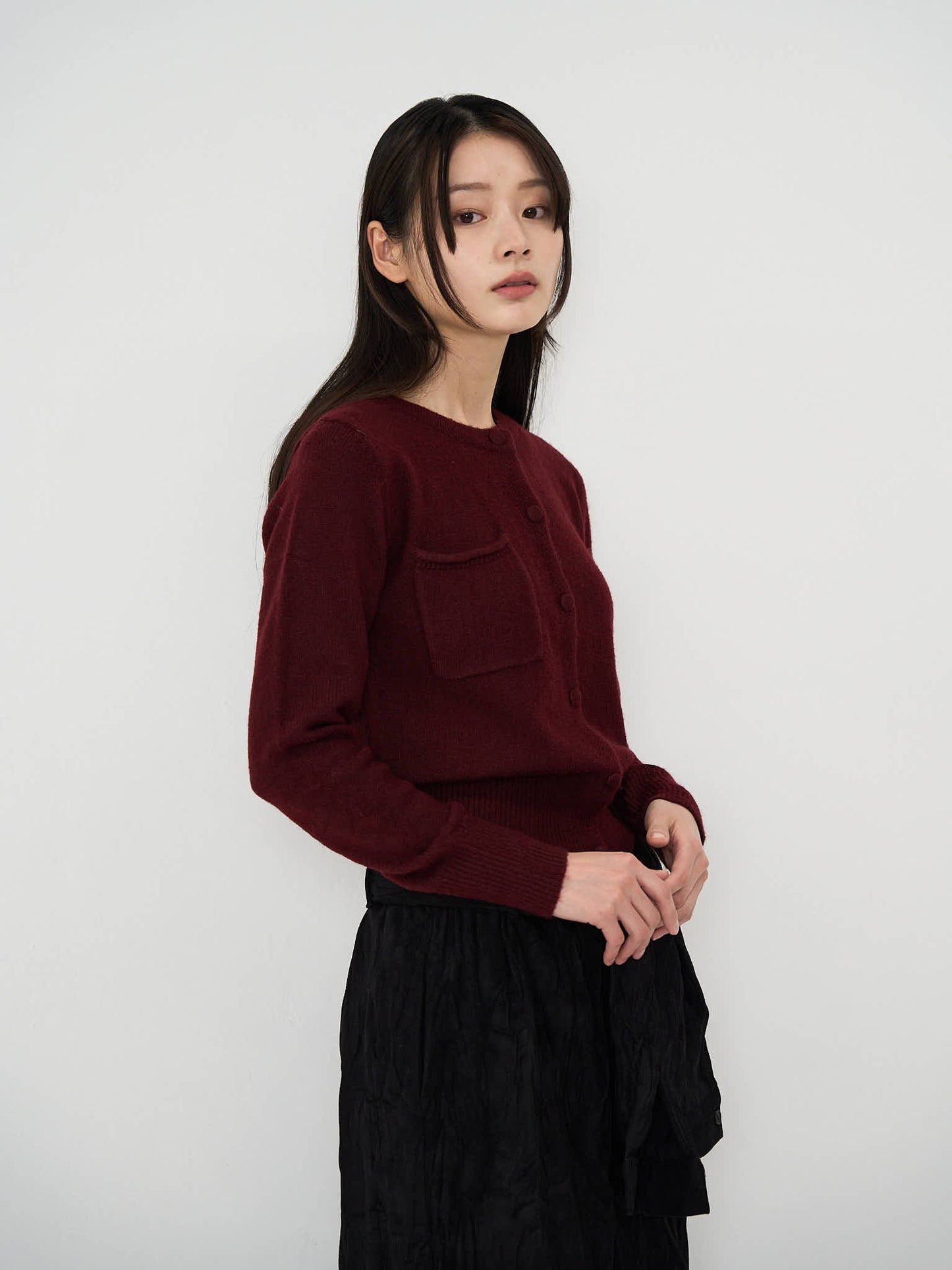 wooly button cardigan