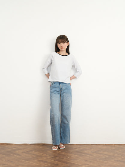 【先行予約販売】striped sleeve top
