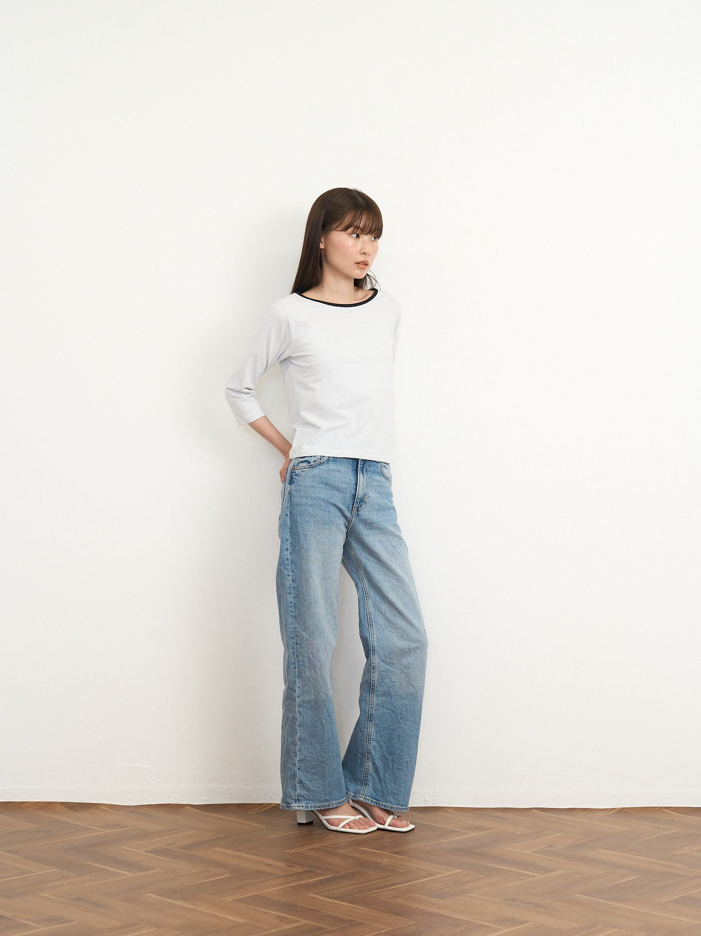 【先行予約販売】striped sleeve top