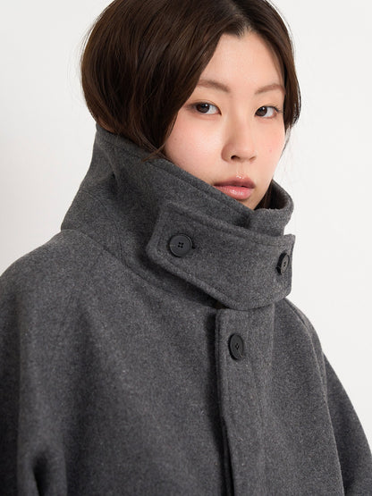 flap pocket wool coat