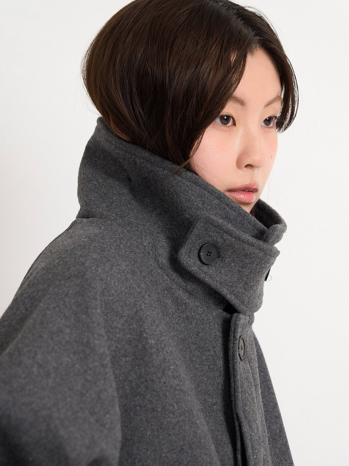 flap pocket wool coat