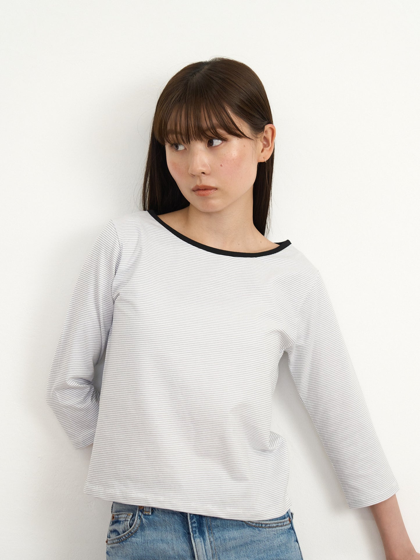 【先行予約販売】striped sleeve top