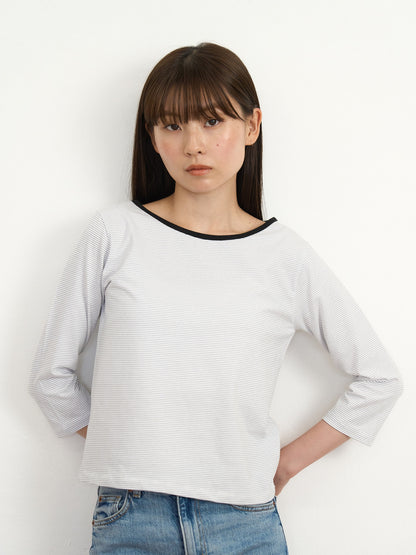 【先行予約販売】striped sleeve top
