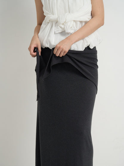 2way wrap maxi skirt