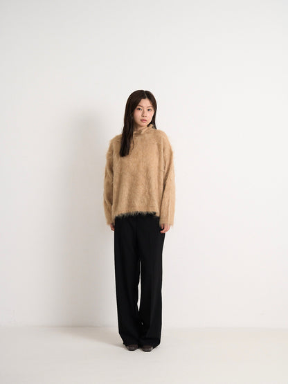 fuzzy knit top