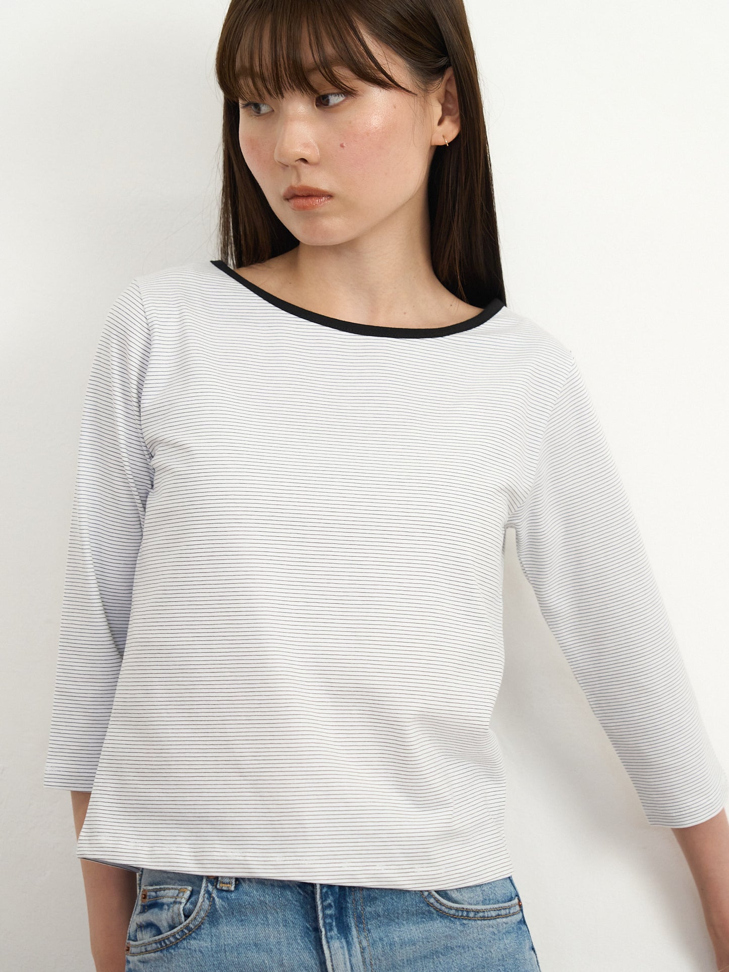 【先行予約販売】striped sleeve top