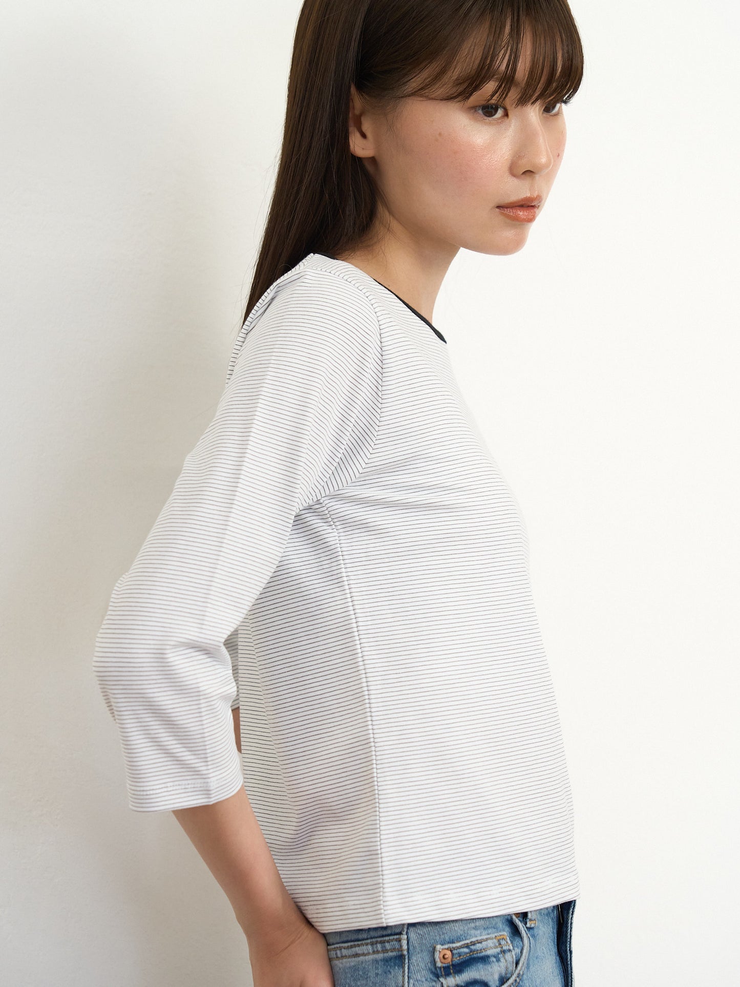 【先行予約販売】striped sleeve top