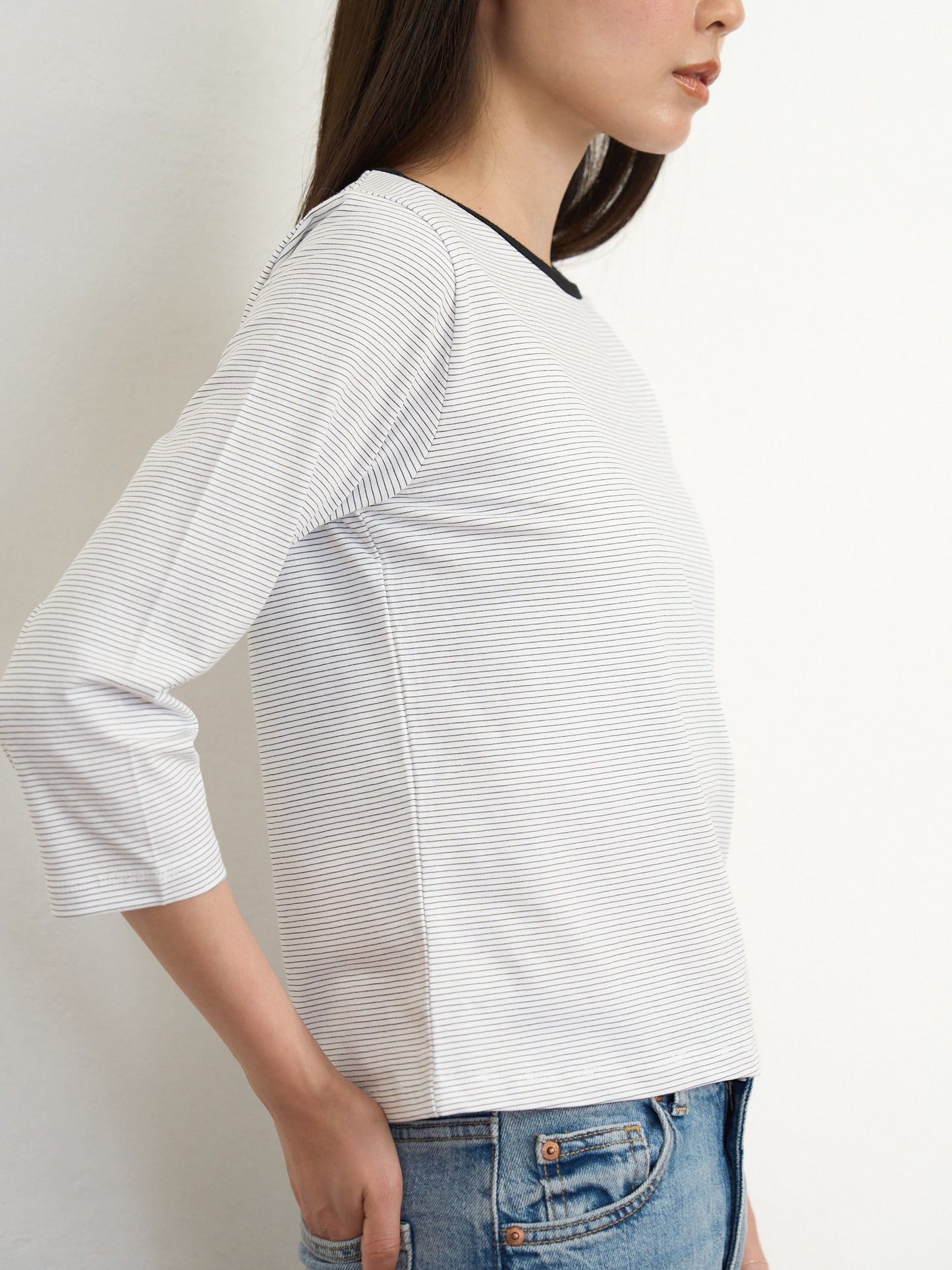 【先行予約販売】striped sleeve top